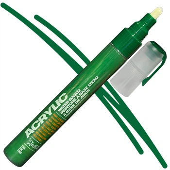 Акриловый маркер Montana Shock Green Dark (Темно-зеленый) 2 мм