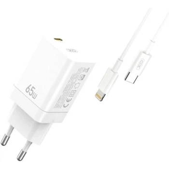Сетевое зарядное устройство XO CE10 65W PD USB-C + кабель Lightning, Fast Charging (063y)