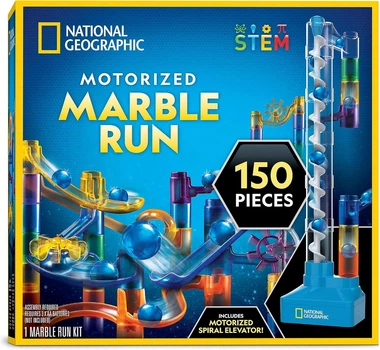 Набор STEM для создания лабиринта из шариков National Geographic Marble Run with Motorized Elevator 150 Piece Marble Maze