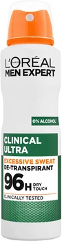 Дезодорант-антиперспирант L'Oreal Paris Men Expert Clinical Ultra защита от пота до 96 часов 150 мл (3600524264635)