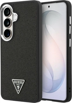 Etui plecki Guess Fixed Glitter Triangle MagSafe do Samsung Galaxy S26 Plus Black (3666339613525)