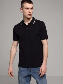 Поло длинное мужское Colin's CL1080027BLK L Black (8684890152234)