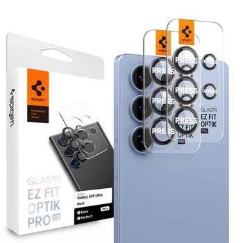 Защитное стекло Spigen для камеры Samsung Galaxy S25 Ultra (S938) Optik.Pro TR "EZ FIT" HD Black (2 pack) (AGL09084)