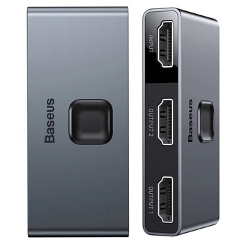 Разветвитель Baseus Matrix 2-in-1 HDMI to 2xHDMI Space Grey (CAHUB-BC0G)