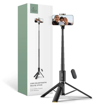 Универсальный штатив Tech-Protect L08S Bluetooth Selfie Stick Tripod Black (5906302308286)