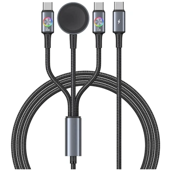 Кабель Usams Huan Series USB-C to USB-C БЗП для годинника 72W 1.2 м Tarnish (6958444995236)