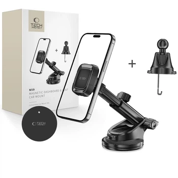 Автодержатель Tech-Protect N59 Magnetic Dashboard & Vent Car Mount Black (5906302360963)