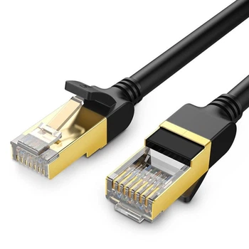 Кабель Ugreen NW107 RJ45 to RJ45 Cat.7 STP 10m Black (11273)
