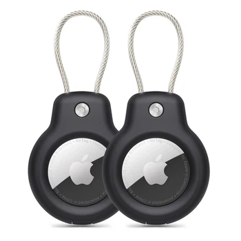 Чехол-брелок Tech-Protect Rough Vein для AirTag (2 pack) Black (5906302360727)