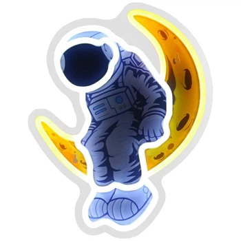 Неоновая вывеска Neon Beline Light Astronaut on the Moon (5906849665521)