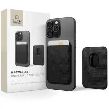 Магнитный кошелек Tech-Protect MagWallet Carbon with MagSafe (5906302361847)
