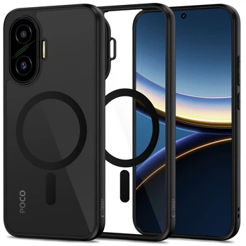 Чехол Tech-Protect MagMat для Xiaomi Poco F7 5G Black Clear with MagSafe (5906302330683)