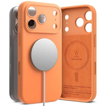 Чехол Ringke Silicone Magnetic для iPhone 17 Pro Max Tangerine with MagSafe (8800328810464)