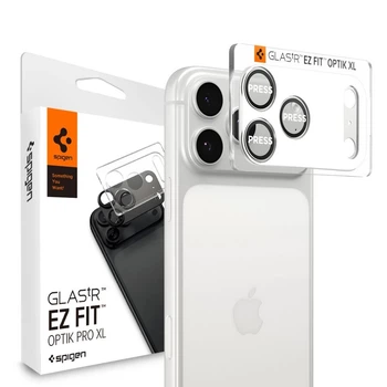 Защитное стекло Spigen для камеры iPhone 17 Pro Max Optik Pro XL Glas.TR EZ Fit Camera Protector Silver (AGL10652)