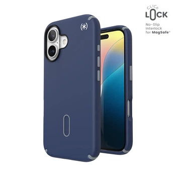 Чохол Speck Presidio2 Pro ClickLock для iPhone 16 Coastal Blue Dust Grey with MagSafe (150688-3206)