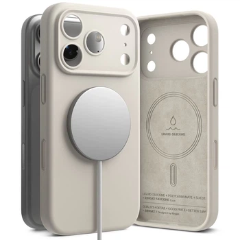 Чехол Ringke Silicone Magnetic для iPhone 17 Pro с MagSafe Stone (8800328811164)