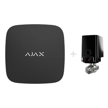 Комплект Ajax Hub 2 (2G) с краном перекрытия воды Ajax WaterStop 1" (Black)