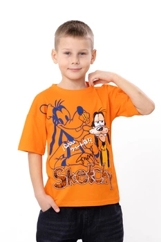 Футболка для хлопчика GOOFY Носи своє 116 Помаранчевий (p-19439-230752)