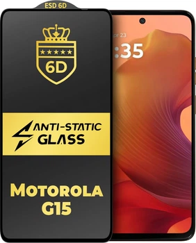 Защитное стекло 6D Anti-Static Motorola Moto G15 Glass Shield (44283)