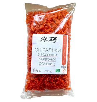 Спиральки из муки красной чечевицы 300 г, TM Ms.Tally
