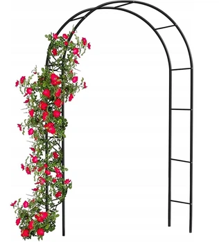 Садовая пергола арка металлическая 140 x 240 x 38 см Черная