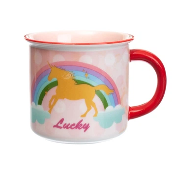 Керамическая чашка Lucky 350 мл Розовый (8805-030)