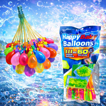 Водяные разноцветные бомбочки-шарики Happy Baby Balloons (111 шт)