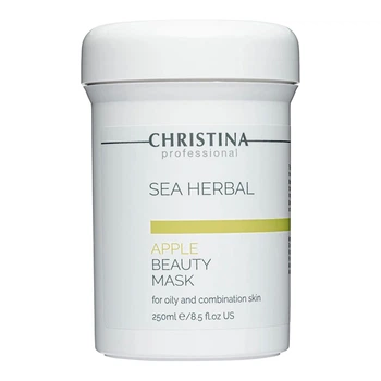Яблучна маска краси для жирної та комбінованої шкіри Sea Herbal Beauty Mask Green Apple Christina