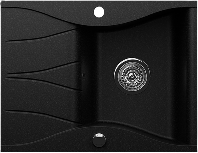 Zlew kuchenny Kernau KGS O 4565 1B1D Black Metallic