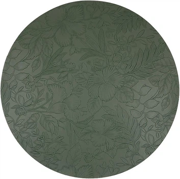 Подтарельники Olive Leaf (набор 6 шт), круглая эко-кожа, d-38см