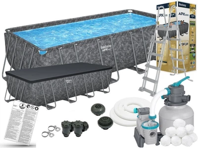 Каркасний басейн Bestway 561KA APX 365 Розмір 549х274х132 см фільтр-насос,драбина,тент