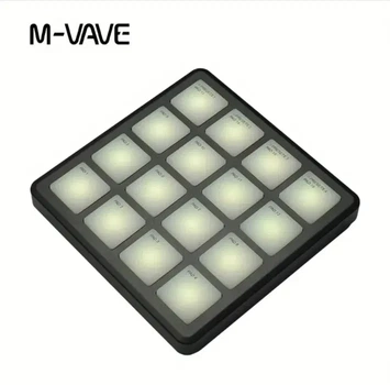 M-VAVE SMC-PAD Портативный MIDI-контроллер с 16 MPC-драм-педами (черный)