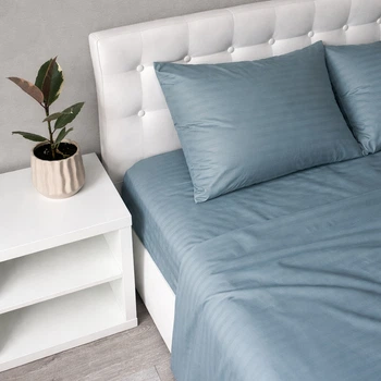 Комплект постільної білизни Emily Fiber Mint Stripe мікрофібра односпальний 140х205 см (2800005069129)