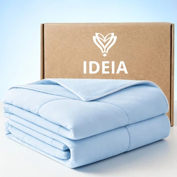 Одеяло летнее охлаждающее полуторное CoolNight IDEIA 140х210 см голубое (8-36284)