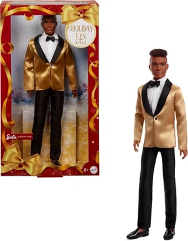 Лялька Barbie Signature 2025 Holiday Dark Brown Hair Ken Collectibleboi boy колекційний хлопчик JGK57