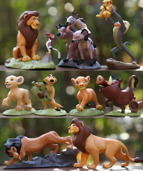 Набор фигурок Король Лев The Lion King игровые фигурки Симба, Тимон и Пумба, Нала, Рафики, Шензи, Банзай и Эд 9 шт 4-8 см