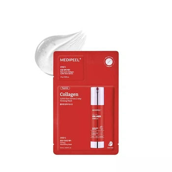 Двухступенчатый набор средств с коллагеном и микроиглами Medi-Peel Red Lacto Collagen 3000 Shot Serum 2 Step Mask
