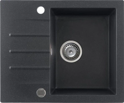 Zlew kuchenny Kernau KGS A 4560 1B1D Black Metallic