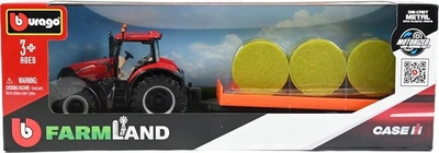 Трактор Bburago Case IH з причепом CVX300 (4893993316878)
