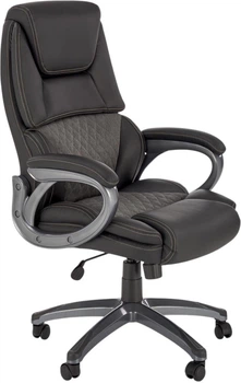 Офісне крісло Halmar Steven Чорно-сіре (5905248131736)