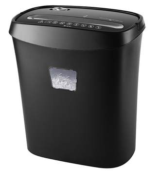 Шредер для бумаг, скоп и карточек Tracer TRX-815L TRANIS47012 П-4, 45 х 25 х 35 см, с реверсом и защитой от перегрева, черный