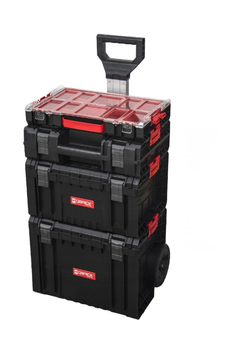 Набір із 4 ящиків для зберігання інструментів Qbrick System PRO Set 3 модульні, на коліщатках, з поролоновим покриттям