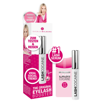 Сироватка для росту вій Svenja Walberg Lashcocaine Mini Plus, The original eyelash booster серум, 1 мл