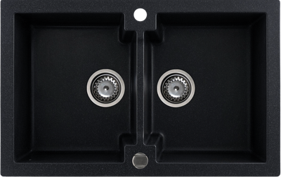 Zlew kuchenny Kernau KGS A 80 2B Black Metallic