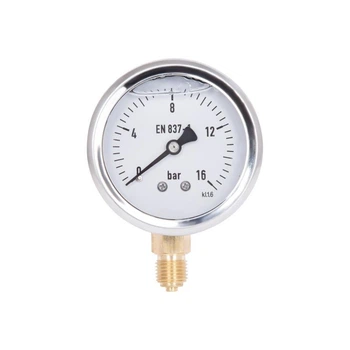 Манометр глицериновый Thermo Alliance Forte d63 мм, 1/4"З с нижним подключением (латунь) 0-16 бар TAF170G16B