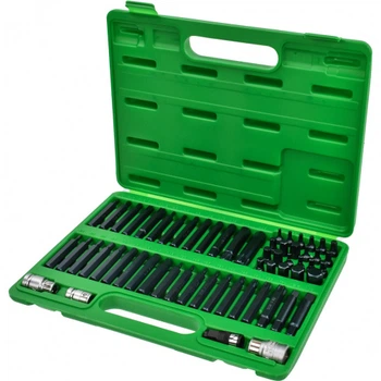 Набір біт TORX, HEX, SPLINE, RIBE, SQ 60од. TOPTUL GCAI6003
