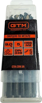 Свердло GTM HSS 9.0 мм 5 шт (EM2-090K)