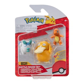 Набір ігрових фігурок Pokemon W19 - Чармандер, Галарський Дарумака, Псайдак 3 шт