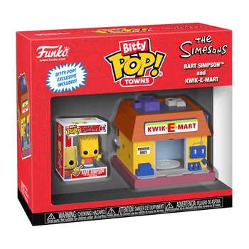 Фигурка Funko Bitty Pop Town — Барт Симпсон и Квик-Е-Март (Bart Simpson and Kwik-E-Mart) — 1.9 см