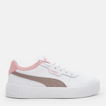Підліткові кеди для дівчинки Puma Carina 3.0 Jr 40147618 35.5 (3UK) Puma White-Sandstone (4069161510724)